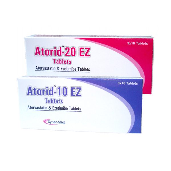 Atorid EZ Ezetimibe10 mg + Atorvastatin 10 mg/20 mg Tablets