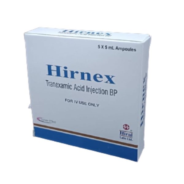 Hirnex Injection Tranexamic Acid 500 mg/ 5 ml