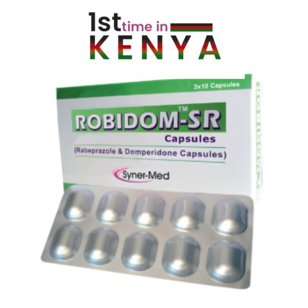 Robidom SR Capsules Rabeprazole 20 mg +Domperidone 30 mg (10 mg IR + 20 mg SR) Capsules