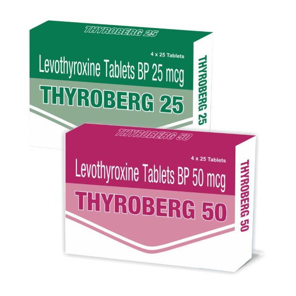 Thyroberg 25/50 Tablets Levothyroxine 25/50 mcg Tablets