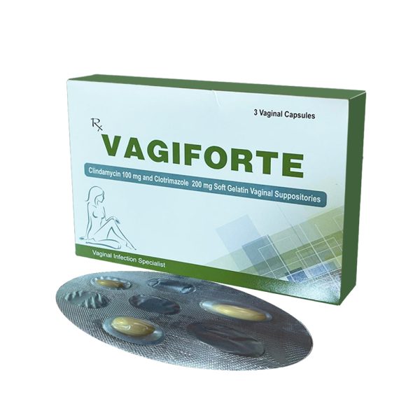 Vagiforte Clindamycin 100 mg+ Clotrimazole 200 mg Vaginal Suppositories